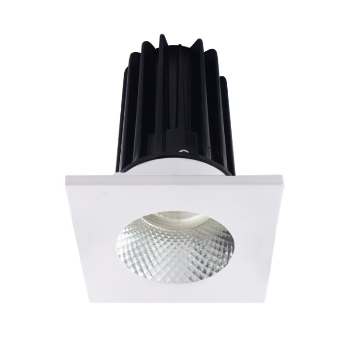Lotus LED Lights LED-2-S8W2-3018K-2RRDM-2STWH 8W Recessed LED Downlight with Diamond Reflector and White Square Trim
