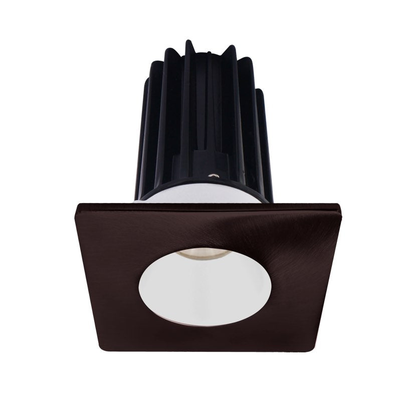 Lotus LED Lights LED-2-S8W2-40K-2RRWH-2STBZ-60D 2" LED Recessed Downlight, Wattage 8W, Color Temperature 4000K, Lumens 620 lm, Beam Angle 60°, White Reflector - Square Bronze Trim - 120V