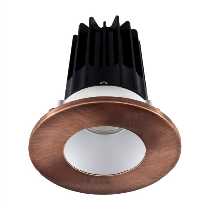 Lotus LED Lights LED-2-S8W2-5CCT-2RRAK-2RTCP 2" Led Recessed Downlight - 8w - 27k / 3k / 35k / 4k / 5k - Silver Reflector - Round Copper Trim - 120v