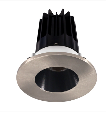 Lotus LED Lights LED-2-S8W2-5CCT-2RRBK-2RTBN 2" Led Recessed Downlight - 8w - 27k / 3k / 35k / 4k / 5k - Black Reflector - Round Brushed Nickel Trim - 120v