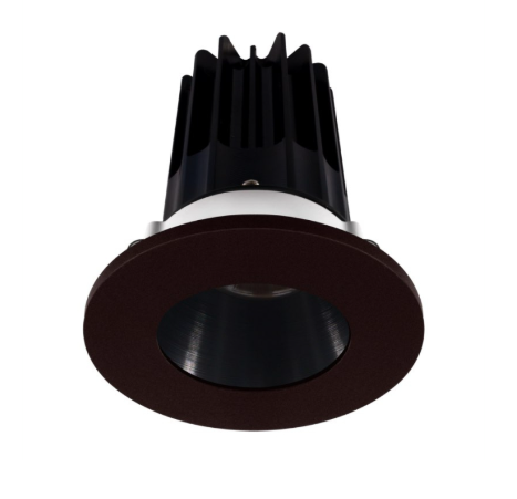 Lotus LED Lights LED-2-S8W2-5CCT-2RRBK-2RTBZ-60D 2" LED Recessed Downlight - 8W - CCT Selectable - Black Reflector - Round Bronze Trim - 120V - 60° Beam Angle