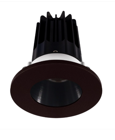 Lotus LED Lights LED-2-S8W2-5CCT-2RRBK-2RTBZ 2" Led Recessed Downlight - 8w - 27k / 3k / 35k / 4k / 5k - Black Reflector - Round Bronze Trim - 120v