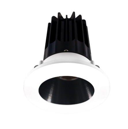Lotus LED Lights LED-2-S8W2-5CCT-2RRBK-2RTWH-60D 2" LED Recessed Downlight - 8W - CCT Selectable - Black Reflector - Round White Trim - 120V - 60° Beam Angle
