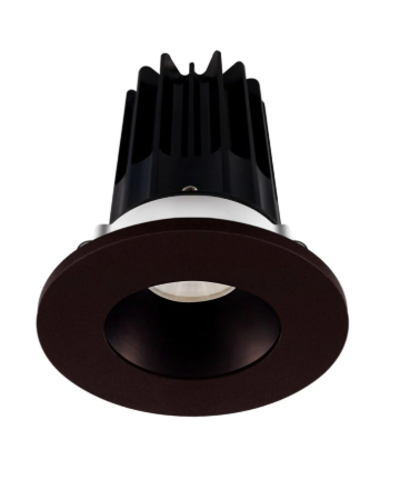 Lotus LED Lights LED-2-S8W2-5CCT-2RRBZ-2RTBZ-60D 2 inch Recessed Downlight 8W LED 5CCT 600 lm - 60° Beam Angle - Bronze Reflector - Round Bronze Trim - Type IC Damp Air-Tight T24 CRI 90+