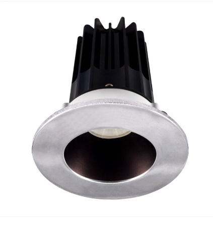 Lotus LED Lights LED-2-S8W2-5CCT-2RRBZ-2RTCH 2" Led Recessed Downlight - 8w - 27k / 3k / 35k / 4k / 5k - Bronze Reflector - Round Chrome Trim - 120v