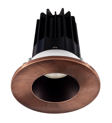 Lotus LED Lights LED-2-S8W2-5CCT-2RRBZ-2RTCP 2" Led Recessed Downlight - 8w - 27k / 3k / 35k / 4k / 5k - Bronze Reflector - Round Copper Trim - 120v