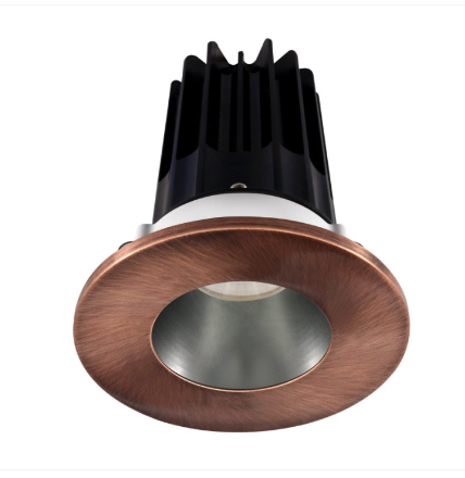 Lotus LED Lights LED-2-S8W2-5CCT-2RRCH-2RTCP 2" Led Recessed Downlight - 8w - 27k / 3k / 35k / 4k / 5k - Chrome Reflector - Round Copper Trim - 120v