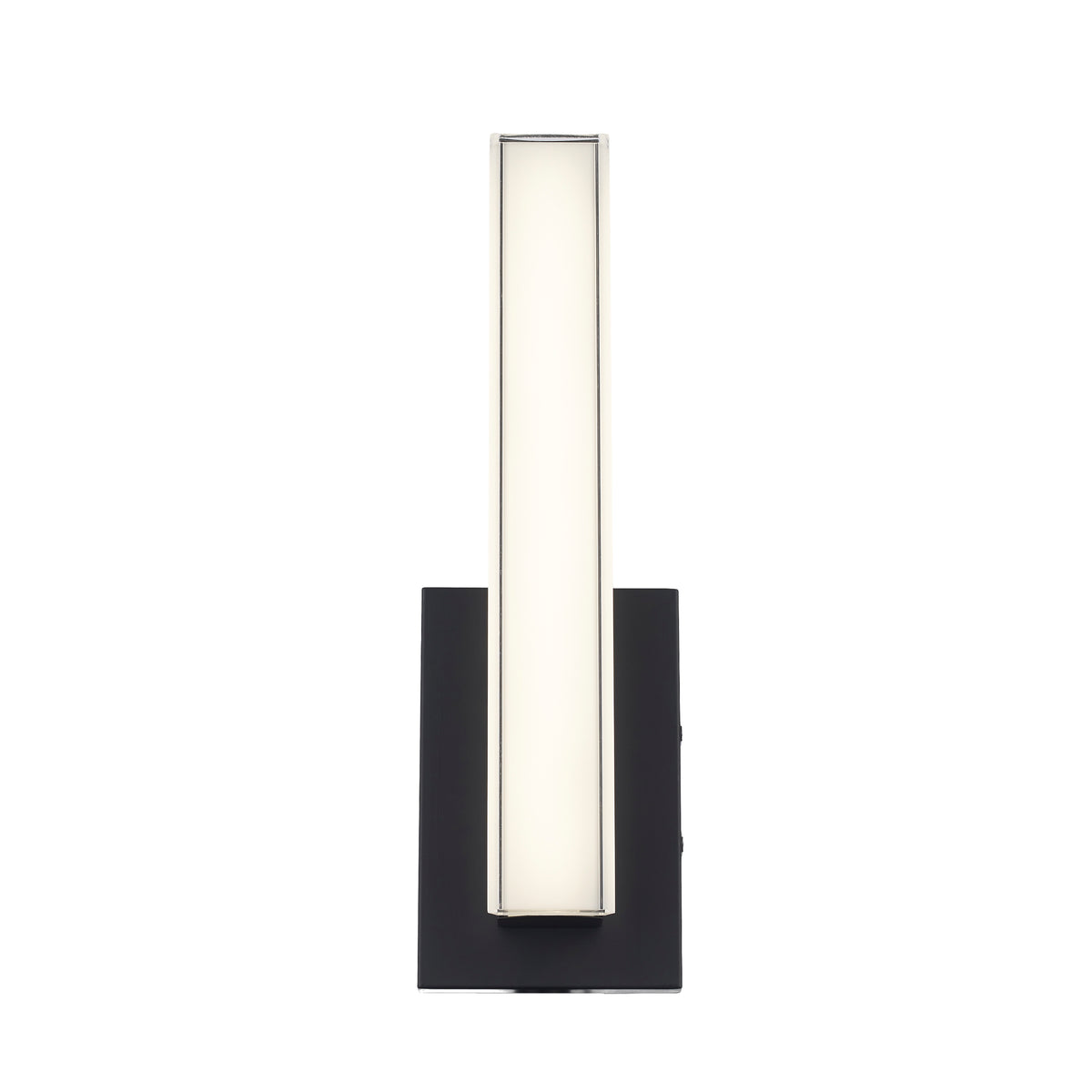 Trans Globe Lighting LED-22900 BK Slate black LED linear wall sconce front view