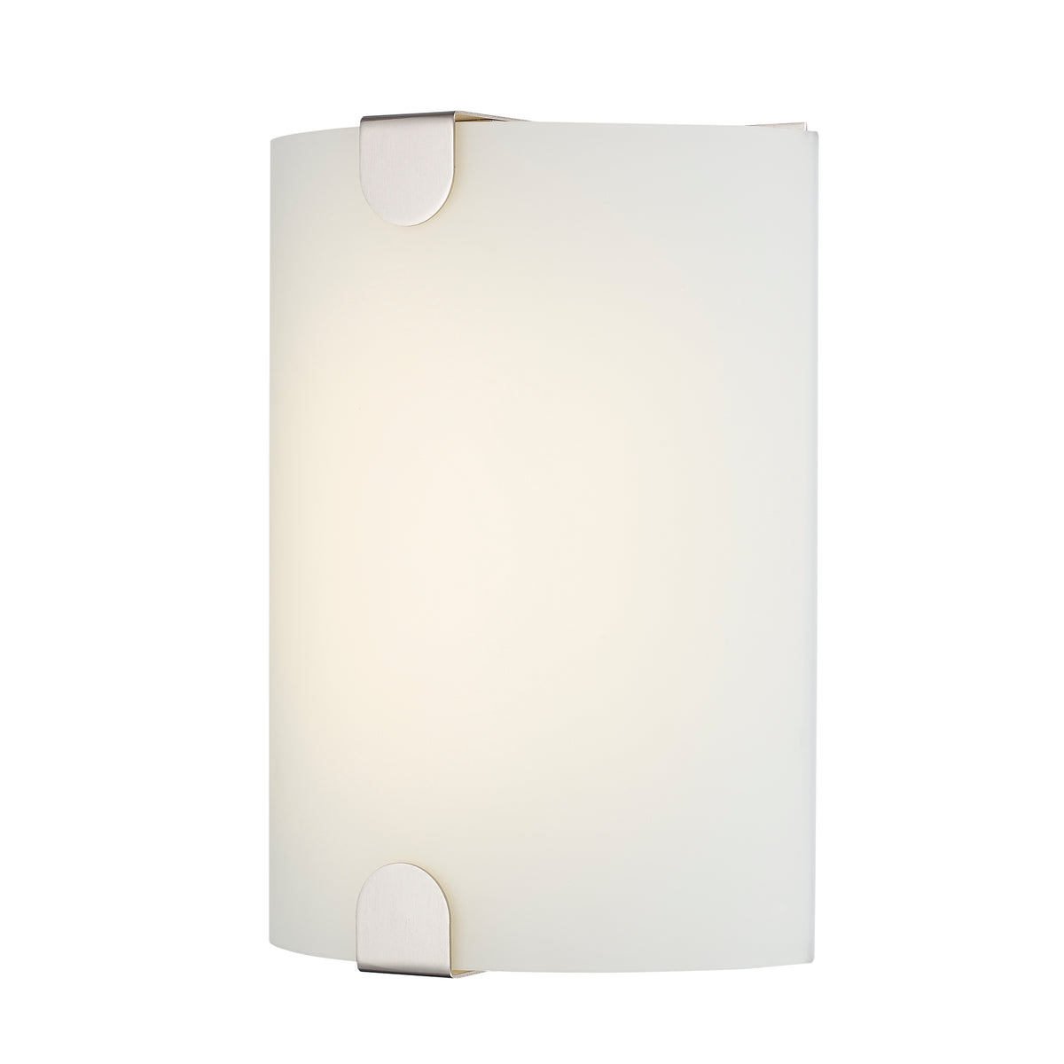 Trans Globe Lighting LED-22970 BN Zorand brushed nickel LED wall sconce front view illuminated