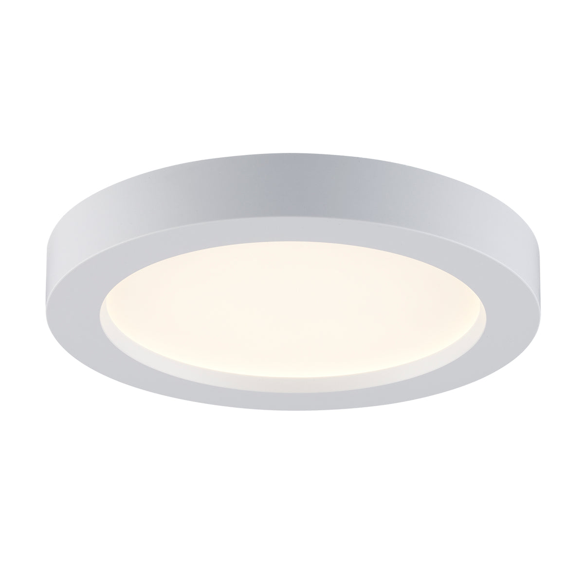Trans Globe Lighting LED-30095 WH Palomino white LED slim disk ceiling light on