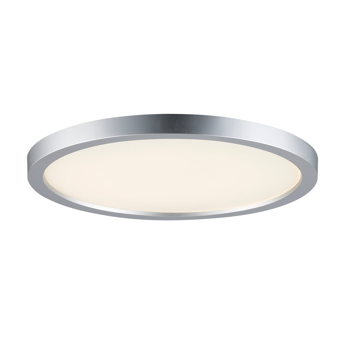 Trans Globe Lighting LED-30098 SL Palomino silver LED flush mount ceiling light angled view