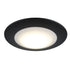 Trans Globe Lighting LED-30099 BK black LED slim disk flush mount light angled view