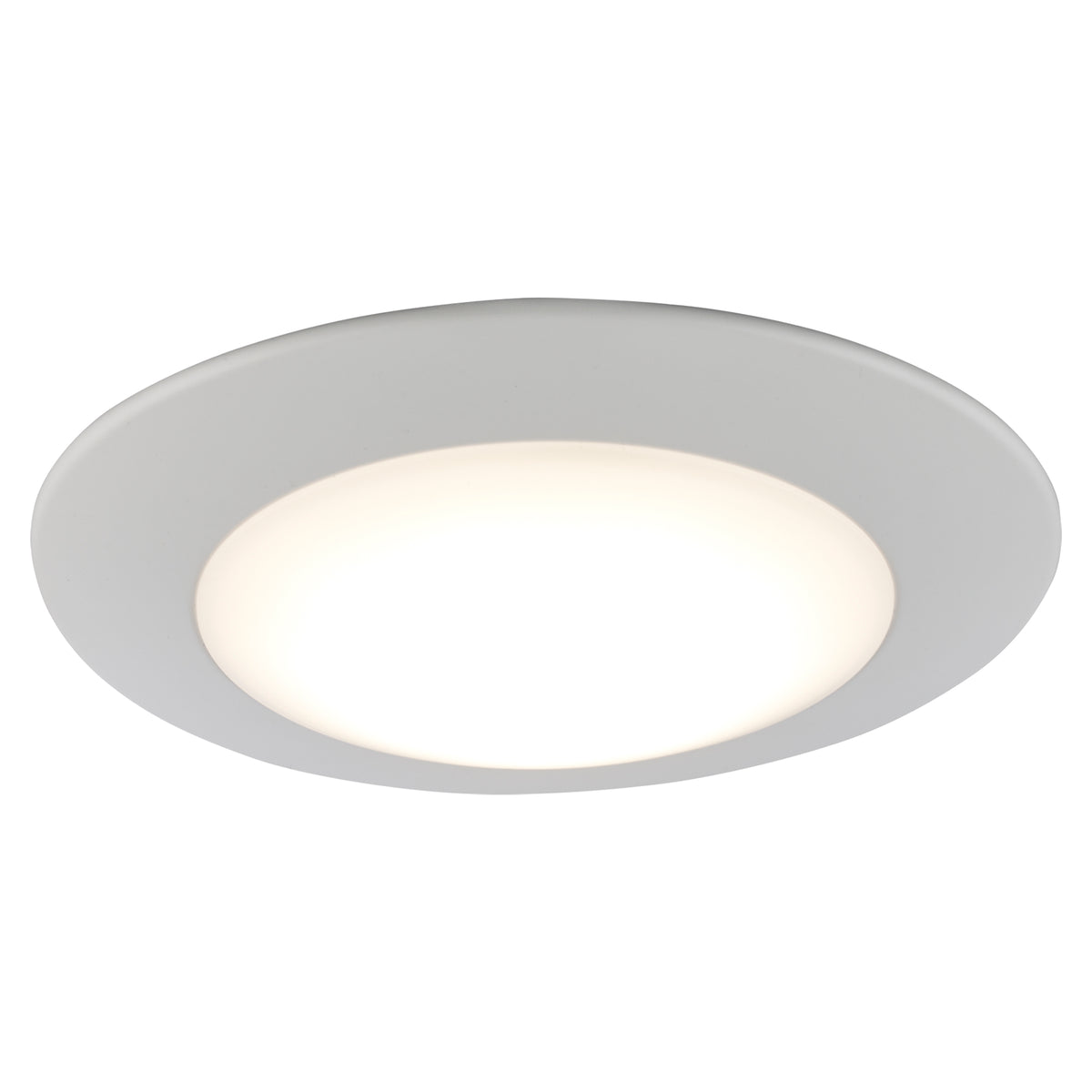 Trans Globe Lighting LED-30099 WH Vanowen 7 inch white LED flush mount ceiling light on