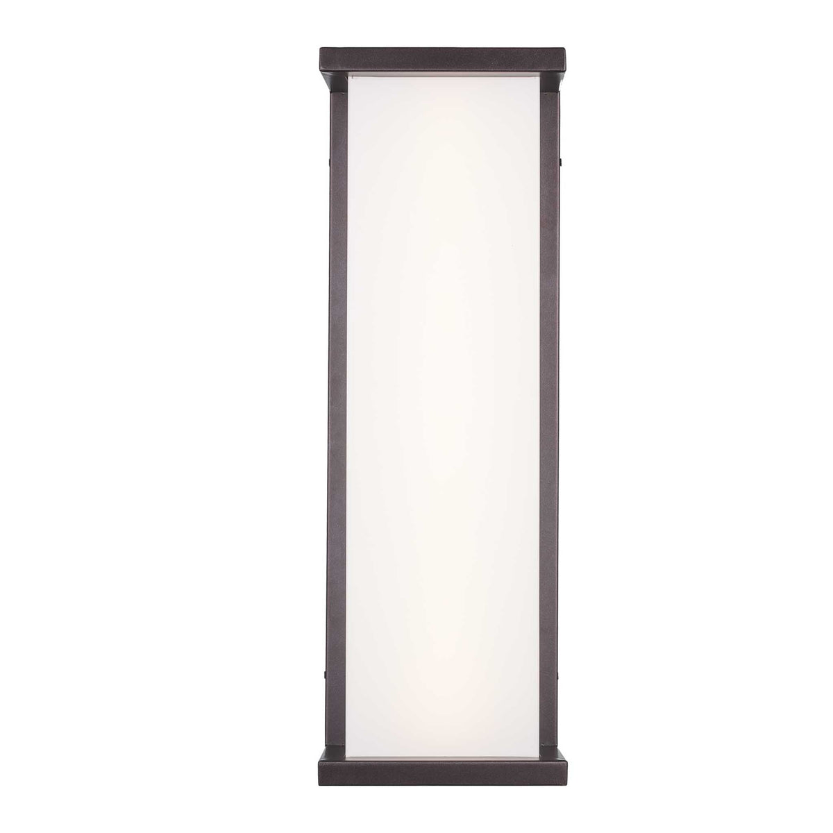 Trans Globe Lighting LED-51491 BZ Fairbank bronze outdoor wall light front view illuminated