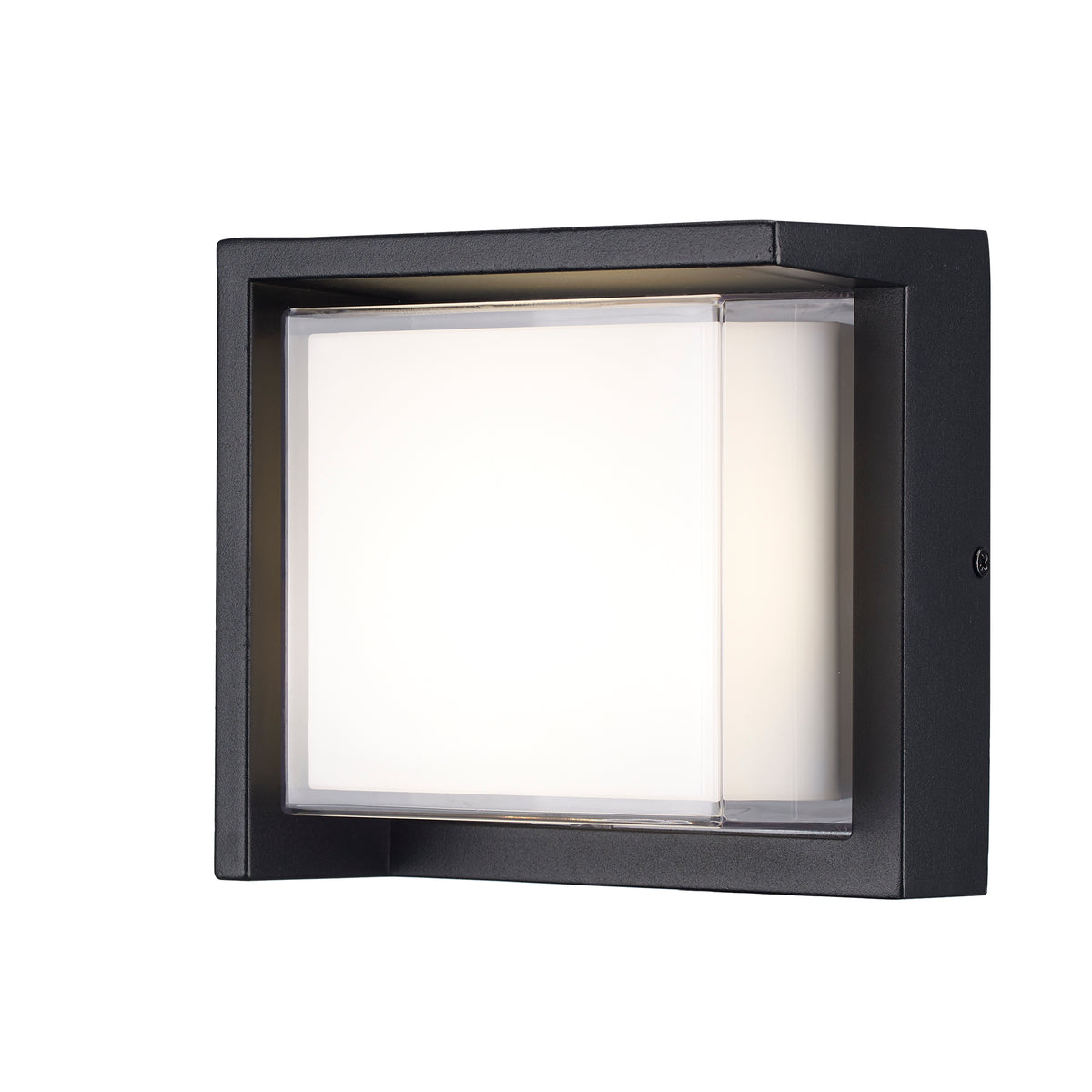 Trans Globe Lighting LED-51920 BK Hatch black LED bulkhead wall light front view