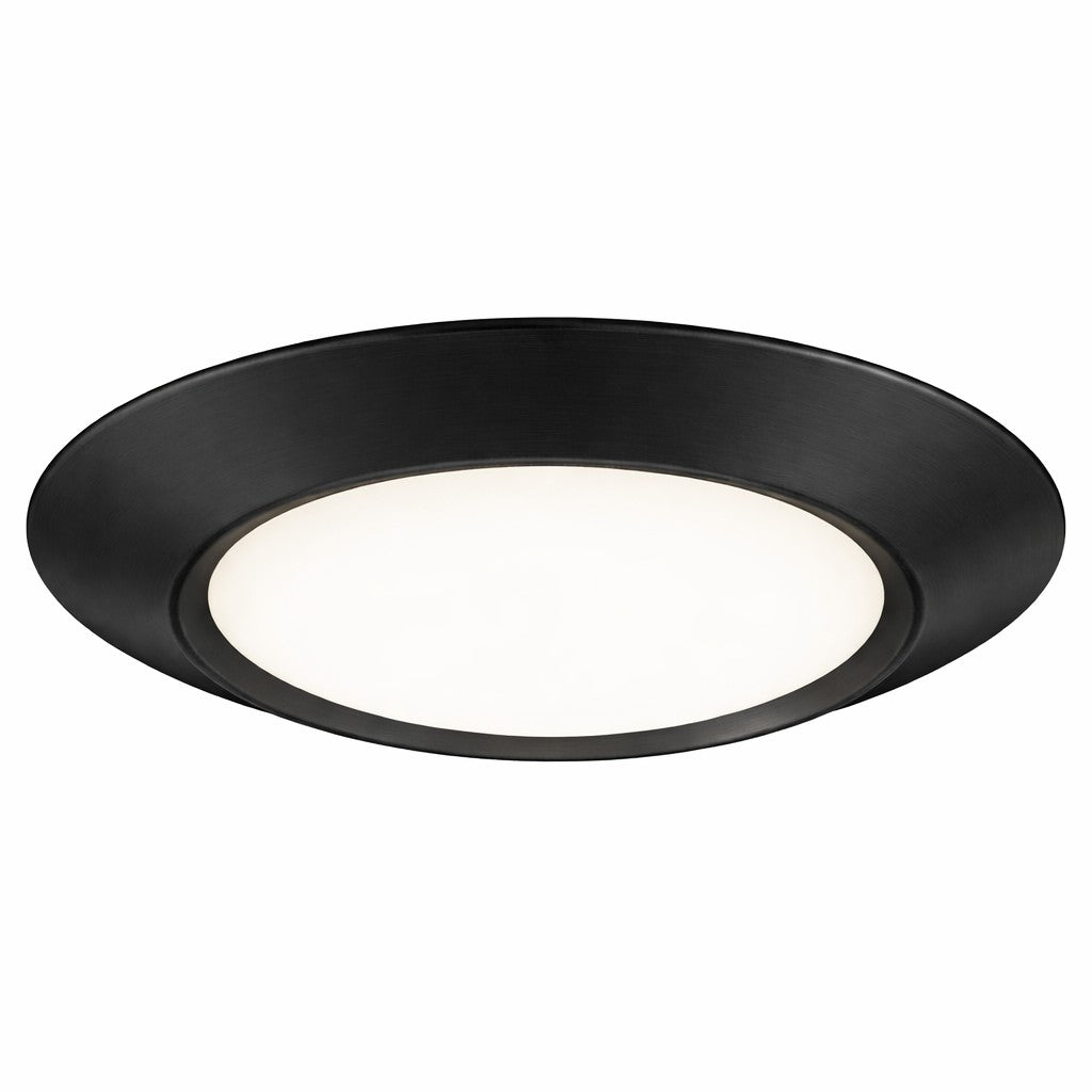Trans Globe Lighting LED-60099 BK Vanowen 13 inch black disc flush mount ceiling light