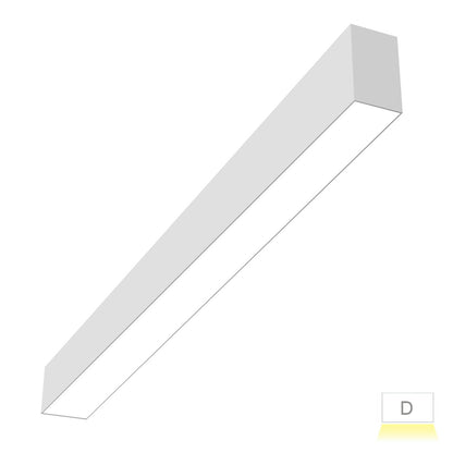 EnvisionLED LED-ALIN2-FL-3FT-3P38-UD-5CCT-WH 3Ft ARCY-LINE Architectural Up & Down Light Linear Fixture with Frosted Lens - CCT: Selectable - Watts: 30W/22.5W/14.5W - Finish: White