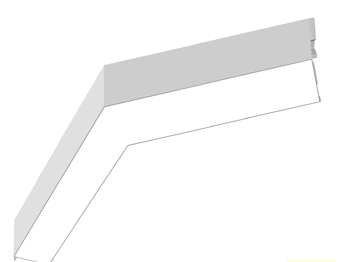 EnvisionLED LED-ALIN2-FL-12X12-135L-3P25-UDID-5CCT-WH Size 12x12 Inch 135 Beam L-Shape Architectural Linear Downlight and Up Light Independently Controlled Dual Dimming , Wattage 20W/15W/10W, Lumens 2,400/1,800/1,200, 5CCT 50k/40k/35k/30k/27k White Finish