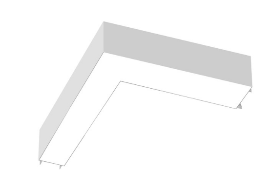 EnvisionLED LED-ALIN2-FL-12X12-L-3P25-D-5CCT-WH-RTK Size 12x12 Inch L-Shape Architectural Linear Downlight Wattage 20W/15W/10W, Lumens 2,400/1,800/1,200, 5CCT 50k/40k/35k/30k/27k White Recess drywall kit all 4 sides fix