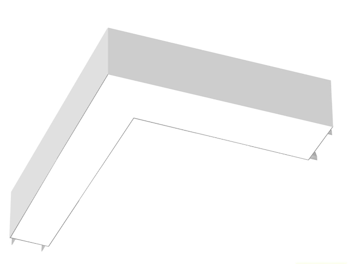 EnvisionLED LED-ALIN2-FL-12X12-L-3P25-UD-5CCT-WH Size 12x12 Inch L-Shape Architectural Linear Downlight and Up Light, SElectable Wattage  25W/19W/13W, Selectable Lumens 3,000/2,280/1,560lm, 5CCT 50k/40k/35k/30k/27k White Finish