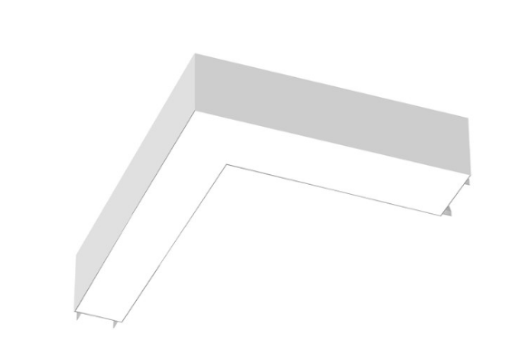 EnvisionLED LED-ALIN2-FL-12X12-L-3P25-UDID-5CCT-BL Size 12x12 Inch L-Shape Architectural Linear Downlight and Up Light Independently Controlled Dual Dimming , Wattage 20W/15W/10W, Lumens 2,400/1,800/1,200, 5CCT 50k/40k/35k/30k/27k Black Finish