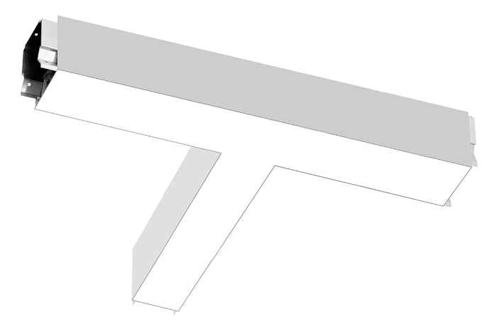 EnvisionLED LED-ALIN2-FL-22X10-T-3P36-UD-5CCT-WH Size 22x10 Inch T-Shape Architectural Linear Downlight and Up Light , SElectable Wattage  36W/25W/17W, Selectable Lumens 4,320/3,000/2,040lm, 5CCT 50k/40k/35k/30k/27k White Finish