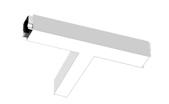 EnvisionLED LED-ALIN2-FL-22X10-T-3P36-UDID-5CCT-BL Size 22x10 Inch T-Shape Architectural Linear Downlight and Up Light Independently Controlled Dual Dimming , Wattage 36W/25W/17W, Lumens 4,320/3,000/2,040, 5CCT 50k/40k/35k/30k/27k Black Finish