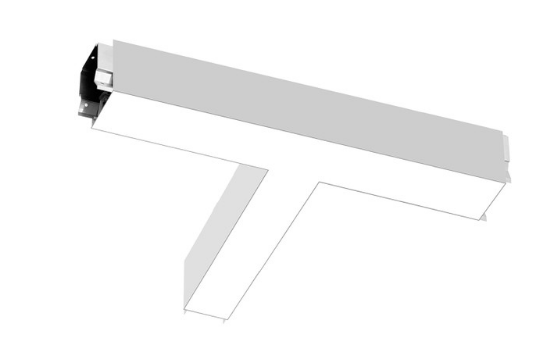 EnvisionLED LED-ALIN2-FL-22X10-T-3P36-UDID-5CCT-WH Size 22x10 Inch T-Shape Architectural Linear Downlight and Up Light Independently Controlled Dual Dimming , Wattage 36W/25W/17W, Lumens 4,320/3,000/2,040, 5CCT 50k/40k/35k/30k/27k White Finish