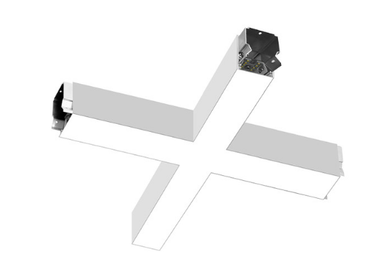 EnvisionLED LED-ALIN2-FL-22X22-X-3P50-D-5CCT-TML Size 22x22 Inch X-Shape Architectural Linear Downlight Trimless Kit , Wattage 40/30/20W, Lumens 4,800/3,600/2,400, 5CCT 50k/40k/35k/30k/27k