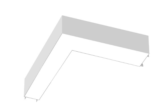EnvisionLED LED-ALIN2-FL-24X24-L-3P50-D-5CCT-BL-RTK Size 24x24 Inch L-Shape Architectural Linear Downlight , Wattage 40W/30W/20W, Lumens 4,800/3,600/2,400, 5CCT 50k/40k/35k/30k/27k Black Recessed drywall kit all 4 sides fixture