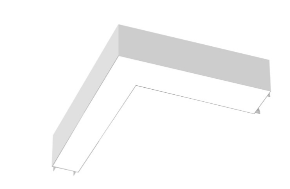 EnvisionLED LED-ALIN2-FL-24X24-L-3P50-D-5CCT-WH-RTK Size 24x24 Inch L-Shape Architectural Linear Downlight , Wattage 20W/15W/10W, Lumens 2,400/1,800/1,200, 5CCT 50k/40k/35k/30k/27k White Recessed drywall kit all 4 sides fixture