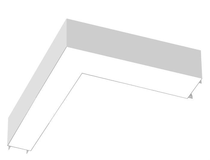 EnvisionLED LED-ALIN2-FL-12X12-L-3P25-UDID-5CCT-WH Size 12x12 Inch L-Shape Architectural Linear Downlight and Up Light Independently Controlled Dual Dimming , SElectable Wattage 20W/15W/10W, Lumens 2,400/1,800/1,200, 5CCT 50k/40k/35k/30k/27k White Finish