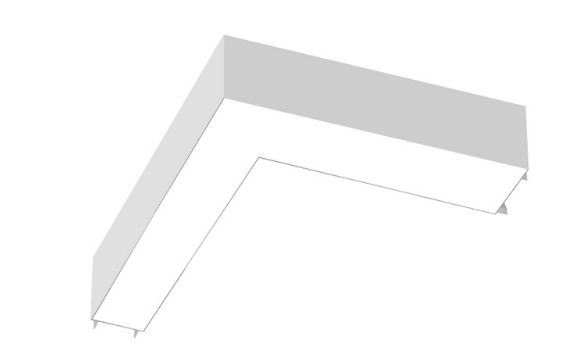 EnvisionLED LED-ALIN2-FL-24X24-L-3P50-UDID-5CCT-WH Size 24x24 Inch L-Shape Architectural Linear Downlight and Up Light Independently Controlled Dual Dimming , Wattage 50W/38W/25W, Lumens 6,000/4,560/3,000, 5CCT 50k/40k/35k/30k/27k White Finish