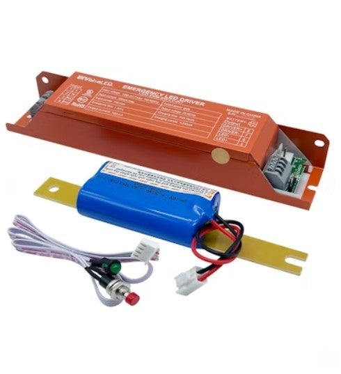 EnvisionLED LED-EMB-8W-LV-INT-CW Low Voltage Emergency Backup for External Drivers - 8W, 1.5H Emergency Time, Li-Ion Battery, Cold Weather