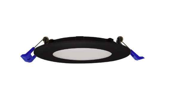 Lotus LED Lights LED-S9W-5CCT-BK 9 Watt 4" Super Thin Economy Round Led Downlight - 27k / 3k / 35k / 4k / 5k - 120v - Black