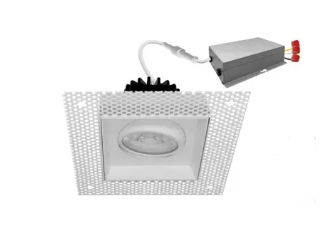 EnvisionLED LED-SQM1-TML-4-15W-5CCT-WH-20 4-in 15W Single Head Downlights, 120V, Selectable CCT, Trimless, White