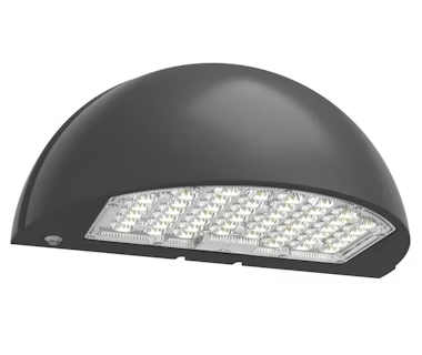 EnvisionLED LED-WPFC-SC-3P80-TRI-BL-PC Semi-Circle Full Cut off LED Wall Pack, Circle-Line, Voltage 120-347V, Black Finish
