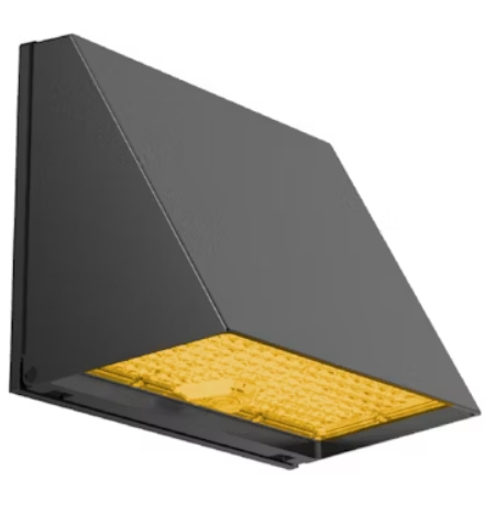 EnvisionLED LED-WPFC-TRZ-5P60-22K-BL-PC Modern Trapezoid Wall Packs Light CCT 2200K, Selectable Wattage 60W/50W/40W/30W/20W,  SElectable Lumens 8,700/7,250/5,800/4,350/2,900 Black Finish