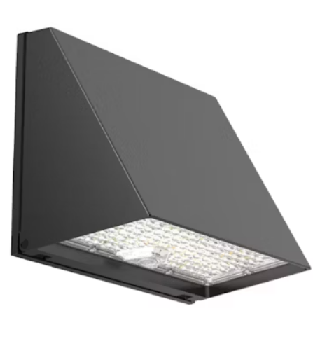 EnvisionLED LED-WPFC-TRZ-5P120-TRI-BL-PC LED Modern Trapezoid Wall Packs Light CCT 30k/40k/50k, Selectable Wattage 120W/110W/100W/90W/80W, SElectable Lumens 17,400/15,950/14,500/13,050/11,600 Black Finish