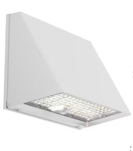 EnvisionLED LED-WPFC-TRZ-5P60-TRI-WH-PC LED Modern Trapezoid Wall Packs Light CCT 30k/40k/50k, Selectable Wattage 60W/50W/40W/30W/20W, SElectable Lumens 8,700/7,250/5,800/4,350/2,900lm White Finish
