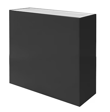 EnvisionLED LED-WSC-12-UD-30W-5CCT-BL 12" Modern Square Sconce Light, M-Line, Voltage 120-277V, Black Finish