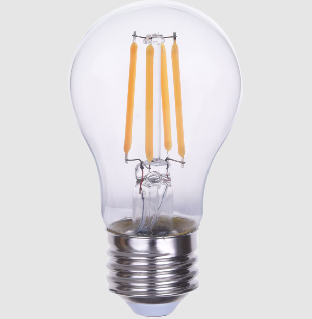 Eiko LED4WA15/FIL/827-DIM-G7 LED Advantage Filament A15 320°, Wattage 4W, Lumens 300 lm, Dimmable, Color Temperature 2700K, 80CRI, E26, 120VAC Clear