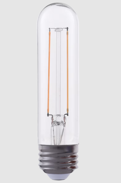 Eiko LED4WT10/FIL/827-DIM-G7 LED Advantage Filament T10 320°, Wattage 4W, Lumens 450 lm, Dimmable, Color Temperature 2200K, 80CRI, E26, 120VAC