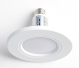 Feit Electric LEDR4/927CA/MED 45W Replacement Medium Base Soft White Recessed LED Downlight, Color Temperature 2700K,Wattage 7.2W, Voltage 120V