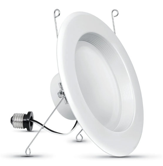 Feit Electric LEDR56B/930CA/MP/6 5-6 in. (75W Replacement) Bright White Dimmable LED Recessed Downlight, Color Temperature 3000K, Wattage 10.2W, Voltage 120V - 6 Pack