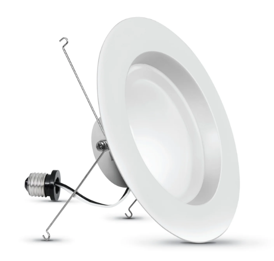Feit Electric LEDR56HO/950CA 120W Replacement Daylight 5/6 in. High Output LED Recessed Downlight, Color Temperature 5000K, Wattage 14.3W, Voltage 120V
