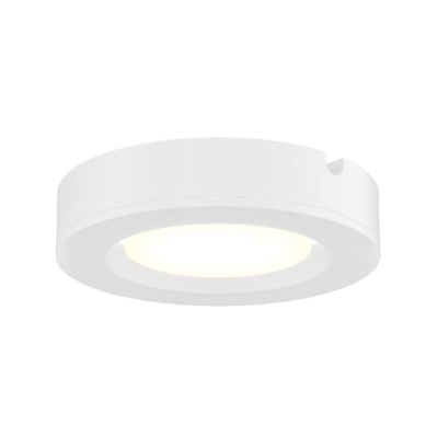 DALS Lighting LEDRDP18-WH Under Cabinet 2-in-1 plastic puck light with White Finish