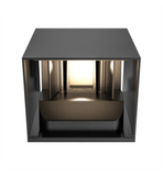 DALS Lighting LEDWALL-G-CC-BK Geneva 1 Light 4 5/8" Square Directional LED Wall Sconce in Black Finish