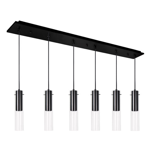 Kuzco Lighting MP21703BK-06 Lena 3-in 6 Head Multi Pendant Ceiling Light - CCT: 3000K - Finish: Black