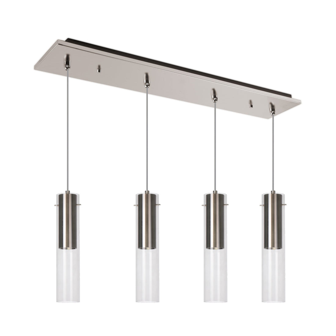 Kuzco Lighting MP21703BN-04 Lena 3-in 4 Head Multi Pendant Ceiling Light - CCT: 3000K - Finish: Brushed Nickel